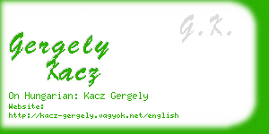 gergely kacz business card
